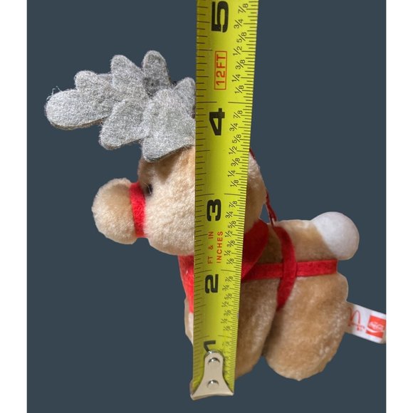 McDonalds Coca Cola Plush Reindeer Christmas Tree Ornament Vintage 1985 - Picture 10 of 10